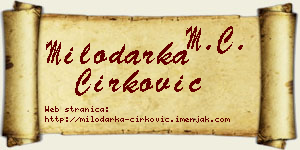 Milodarka Ćirković vizit kartica